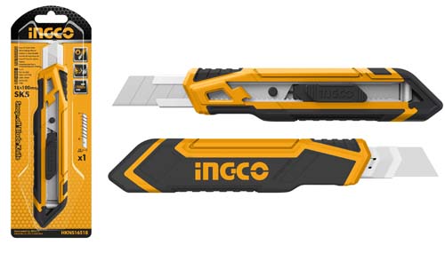 Ingco HKNS1807 Snap-Off Blade Cutter Knife (Zinc Alloy Body)