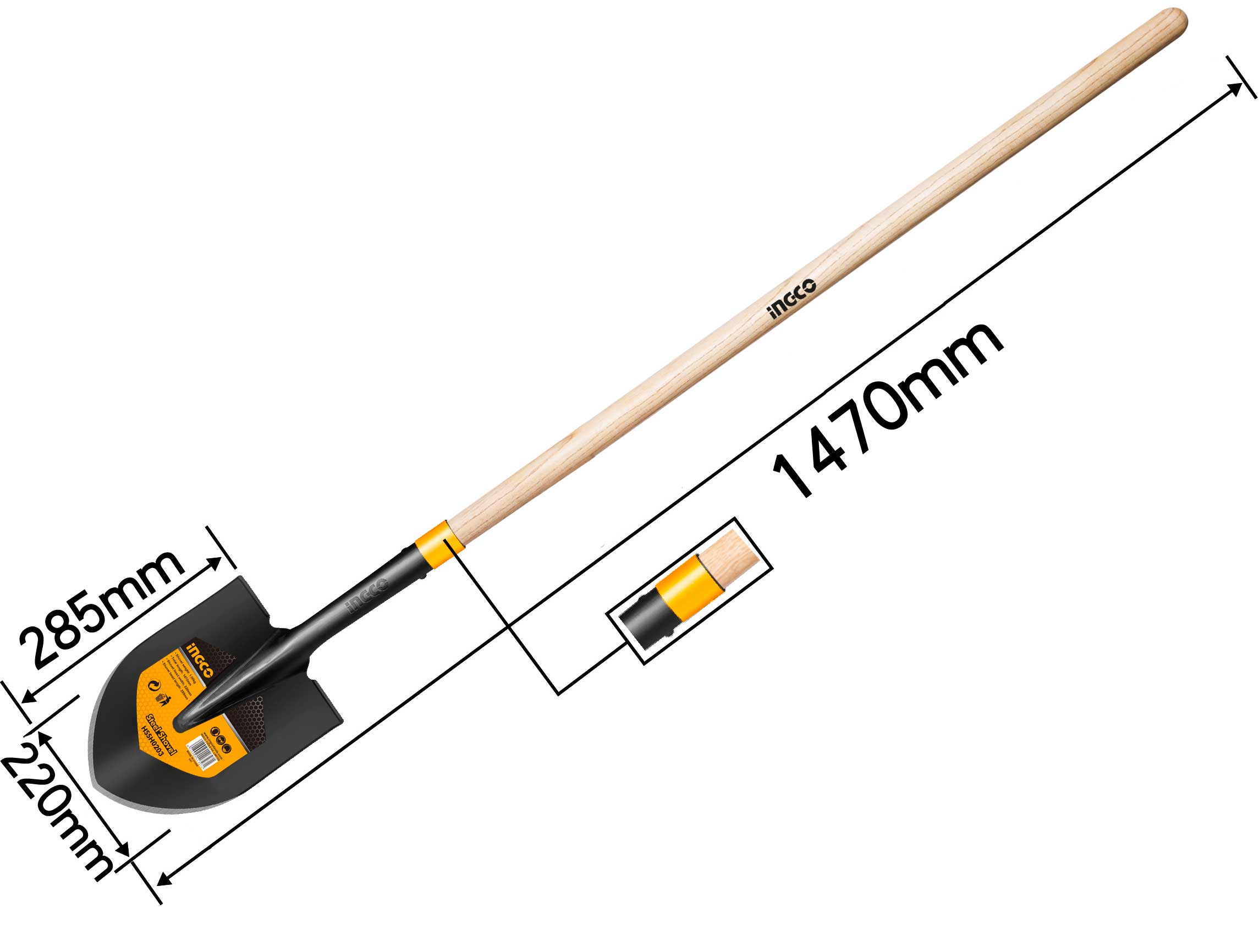 INGCO Steel shovel HSSH0203