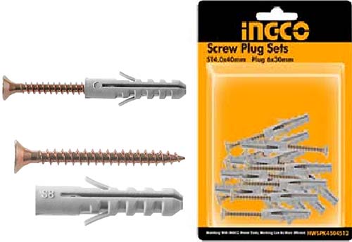 INGCO Саморез с дюбелем HWSPK4504512