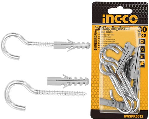 INGCO Screw plug sets with hook screw HWSPK5012