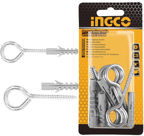 INGCO Screw plug sets with eye screw HWSPK5022